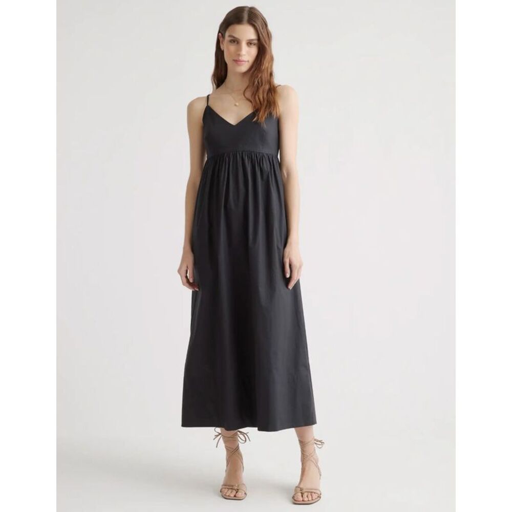 Quince Black Maxi Dress